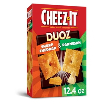 Cheez-It DUOZ Cheddar and Parmesan Cheese Crackers, 12.4 oz