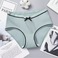 thumbnail image 3 of Bigersell Cotton Underwear Women Clearance Womens Boxers Briefs Underwear Thong Panty Style P-506 Nylon Brief Panties Thongs Ladies Briefs Mid Waist Women's Briefs Light Green One Size, 3 of 4