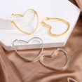 thumbnail image 6 of Alexcraft Thick Gold Hoop Earrings for Women, 14K Gold Plated and Silver Hypoallergenic Flat Large Huggie Hoop Earrings for Women Trendy, 6 of 6