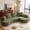Green, variant on 122" Curved Modular Sectional Sofa for Living Room,Modern Oversized Cloud Couch,4-Seater Extra Deep Seat Sofa.