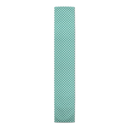 

Creative Products Teal Ocean Scallops 16x72 Poly Twill Table Runner
