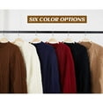 thumbnail image 4 of Long Sleeved Men Fall Winter Cable Knit Sweater Warm Pullover Jumper, 4 of 5