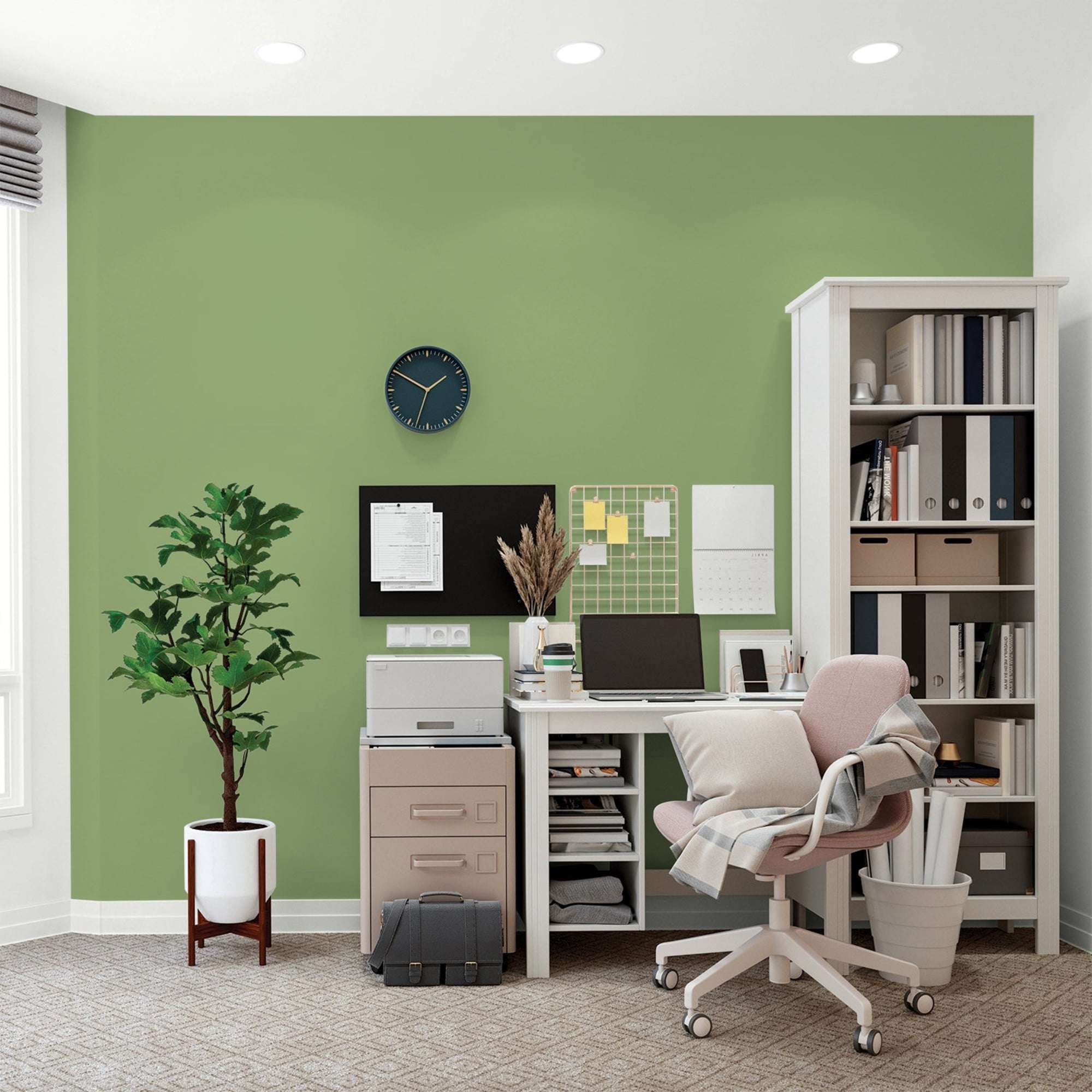 Glidden One Coat Luscious Lime / Green Flat Interior Paint with Primer, 1 Gallon