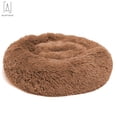 thumbnail image 4 of Gustave Pet Dog Calming Bed, Self-Warming Round Cushion Bed, Luxurious Faux Fur Donut Cuddler Soft Plush Comfortable for Sleeping "Brown, 80CM", 4 of 8