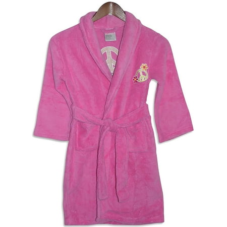 

Sweet n Sassy - Little Girls Peace Signs Robe 42171-4/5 (Fucshia Peace)