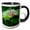 Black/White, variant on 3drose, Lotus Pond in Humble Administrators Garden, Suzhou, China, 11oz Two-tone Red Mug