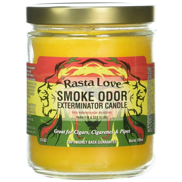 Smoke Odor Exterminator 13oz Jar Candle, Rasta Love (1), 13 oz