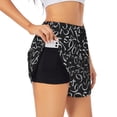 thumbnail image 1 of Balery Numbers Pantalones cortos deportivos para mujer con forro y dos bolsillos, elásticos, para entrenamiento, gimnasio, yoga-Medium, 1 of 7