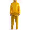 thumbnail image 1 of PWPSG - Chubasquero transparente de PVC para exteriores para hombre y mujer; traje impermeable para lluvia; conjunto de chubasquero dividido de moda para adultos, amarillo, 1 of 5