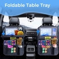 thumbnail image 2 of Organizador de coche para asiento trasero (paquete de 2), 9 bolsillos de almacenamiento, organizador de coche con soporte para tabletas, artículos esenciales de viaje para viajes largos, 2 of 7