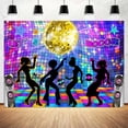 thumbnail image 5 of 10x6.5 ft Disco Ball Photo Backdrop for Parties Photography Background, Vintage 70s 80s 90s Lets Boogie Themed Music Party Backdrops Photo Booth Prop Decorations Wall Decor Tablecloth, 5 of 5