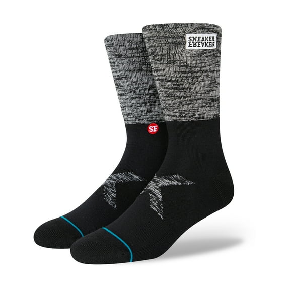 Sneaker Freaker Freaker Patch Crew Socks [Black]
