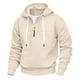 thumbnail image 1 of Sudadera con capucha para hombre, color sólido, informal, a la moda, holgada, de manga larga, con cremallera, sudadera con capucha, blusa de poliéster para hombre, 1 of 5