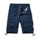 thumbnail image 2 of pstuiky Pantalones cortos para hombre, Pantalones cortos cargo para hombre, para correr, con múltiples bolsillos, cintura elástica, de algodón, para senderismo. Pantalones cortos cargo, 2 of 4