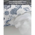thumbnail image 7 of Vintage Navy Blue Outdoor Head Resting Pillows with Insert Coastal Starfish Corals Shells Conch Ocean 1 Pack Waterproof Lumbar Pillows with Adjustable Strap for Patio Recliner Beach Chair, 12"x20", 7 of 7