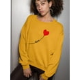 thumbnail image 2 of Love Balloon Heart Lettering  Sweatshirt Women -Image by Shutterstock, Female x-Large, 2 of 4