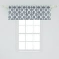 thumbnail image 2 of Ambesonne Damask Window Valance, Abstract Medallion Vintage, 54" X 18", Dark Petrol Blue White, 2 of 3
