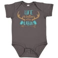 thumbnail image 3 of Inktastic Life is Better at the Cabin, Deer Antlers, Camping Boys or Girls Baby Bodysuit, 3 of 5