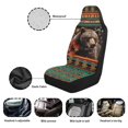 thumbnail image 6 of Yuyamidu Southwest Aztec Bear Car Seat Covers for Front Seats Gemoetric Auto Seat Covers Front Seats Set Driver Seat Cover for SUVs, Van, Sedans, Trucks, 6 of 7