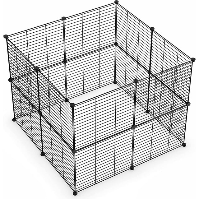 Corral para perro jaula para perro jaula para conejo jaula para cuyo corral para conejo cercas para animales pequeños fácil de armar 36 x 29 cm 16 pan