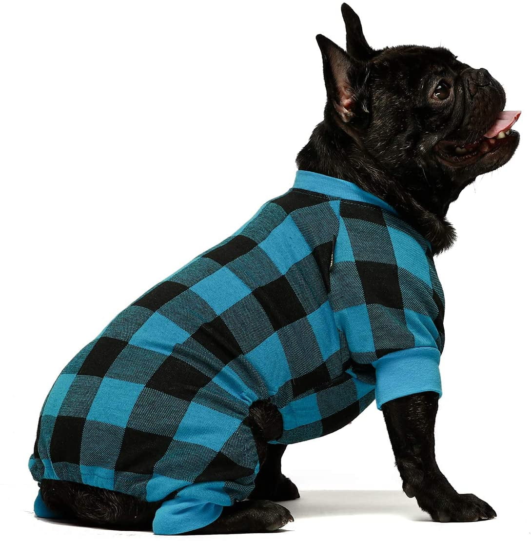 Dog Pajamas Soft Four-Legged Jumpsuit French Bulldog Clothes Dog Onesies for Puppy Small Medium Dogs Dog Clothes Dark Green, Small