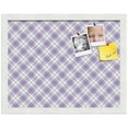 thumbnail image 2 of PinPix 18x14 Custom Cork Bulletin Board Argyle Lilac Poster Board Has a Fabric Style Canvas Finish, Framed in Argyle Lilac, by ArtToFrames (PinPix-639), 2 of 6
