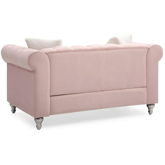 Glory Furniture Raisa Loveseat in Pink Color