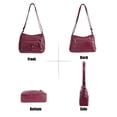 thumbnail image 6 of BadPiggies Crossbody Bag for Women Pocketbooks Soft PU Leather Purses and Handbags Multi Pocket Shoulder Bags - Red, 6 of 9