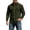 Army Green, variant on Men's Casual Splicing Corduroy Button Up Shirt Classic Fit Long Sleeve Fall Winter Top with Utility Pockets