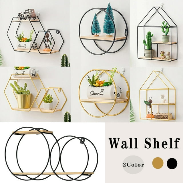 Floating Shelves,Modern Irregular Geometric Wall Storage Shelving Wall