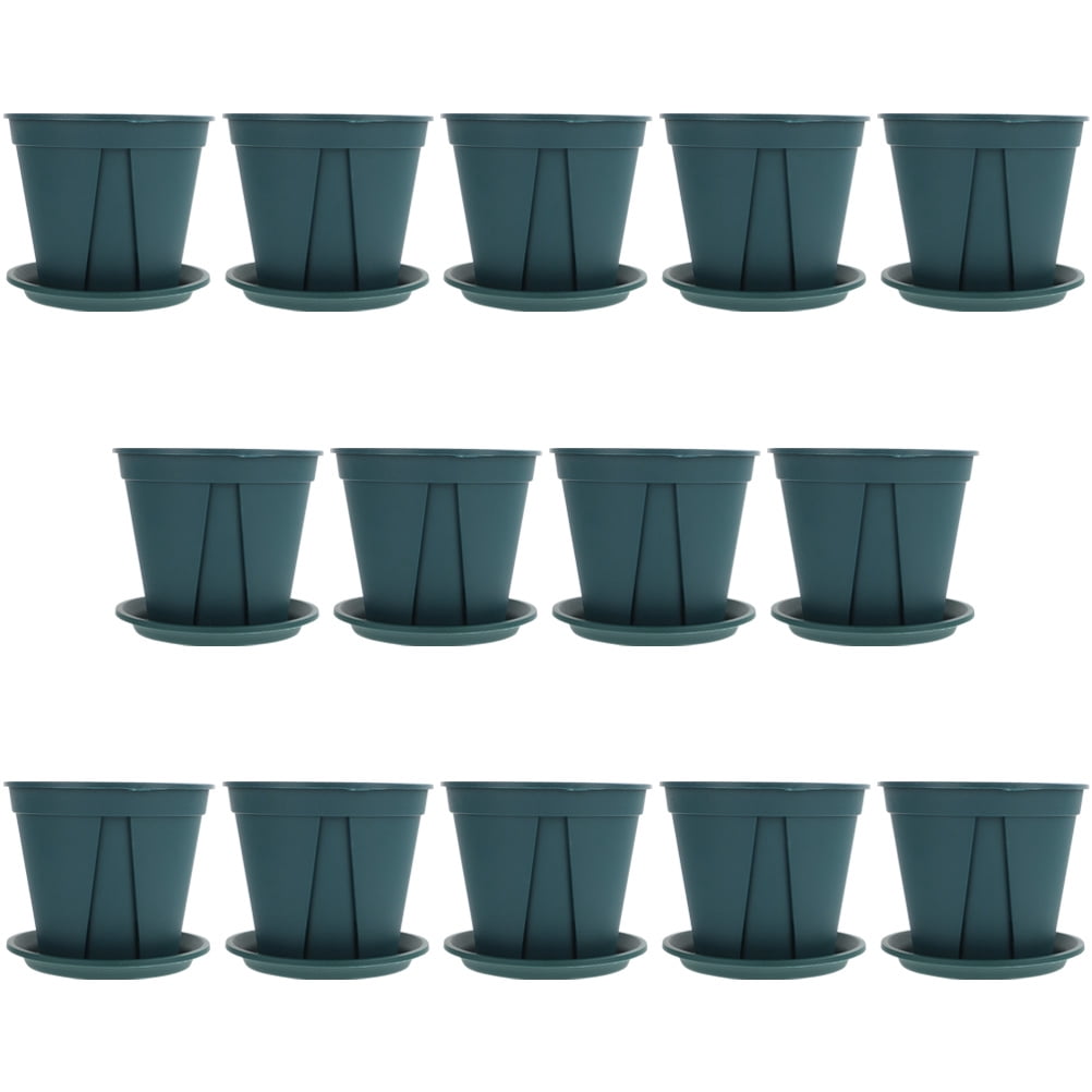 LEXSOMEO 14 Set Gardening Flower Pot Drainage Holes Flower Planter Flower Containers with Saucer