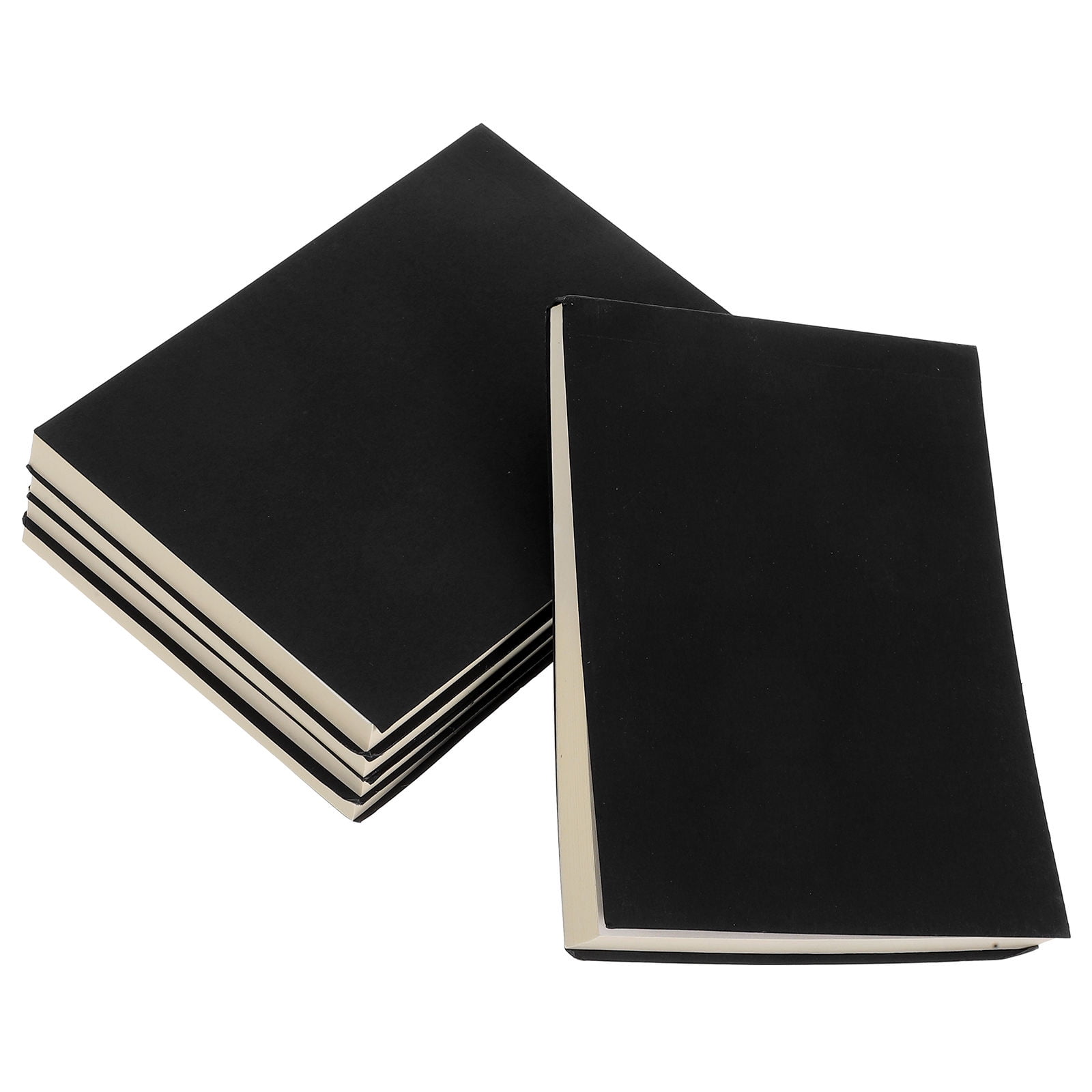 Healifty Notebook Ulined Mini Notepads Black Paper 5Pcs for Office Supplies