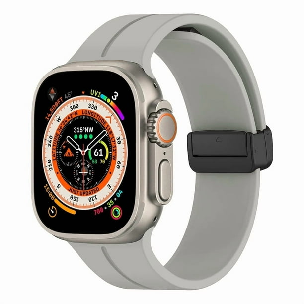 Correa Deportiva de Silicón para Apple Watch, Hebilla Magnética, Compatible con Todas las Series