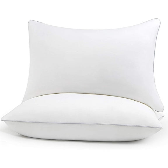 Bed Pillows for Sleeping 2 Pack,Standard Size Cooling Pillows Set of 2,Top-end Microfiber Cover for Side Stomach Back Sleepers