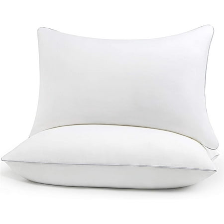 HIMOON Bed Pillows for Sleeping 2 Pack,Queen Size Cooling Pillows Set of 2,Top-end Microfiber Cover for Side Stomach Back Sleepers