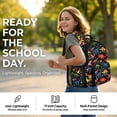 thumbnail image 7 of SCRAWLGOD Dinosaur Skeleton Spot Bone Print Black Backpack for Girls Boys, Lightweight Laptop Daypack for Daily Use Travel Work School, Stylish Classic Basic Unisex Style, 7 of 7