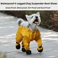 thumbnail image 4 of PEXIOAN Dog Suspender Boots for Small and Medium Dogs, Dog Winter Snow Pants, Non-slip and Waterproof Snow Pants, Protect the Dog's Abdomen and Dog Paws (Yellow, S), 4 of 8
