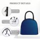 thumbnail image 4 of Fotbe teal blue Bolsa de Almuerzo con Estampado, Lonchera Aislada, Contenedor de Comida Reutilizable Tipo Cooler a Prueba de Fugas, 4 of 6