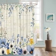 thumbnail image 3 of Fabric Shower Curtain, Spring Vintage Flowers Blue Floral Spring Plants Blue Eucalyptus Leaves Shower Curtains with 12 Hooks Waterproof Machine Washable Bath Curtains for Bathroom,54 x 78in, 3 of 6