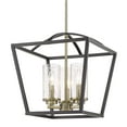 thumbnail image 3 of Golden Lighting Mercer 3-light Pendant in Matte Black, 3 of 7