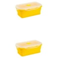 thumbnail image 1 of relayinert Stylish For Professionals On Go Compact Making Lightweight Sealed Preservation Box Microwave Lunch Box Office Lunch Box yellow 540ml 2Set, 1 of 6