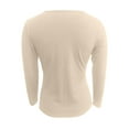 thumbnail image 6 of FUZHIQ Womens Tshirts Tops Ribbed Knit V-Neck Solid Color Long Sleeve Zip Up Blouses Loose Fit Casual Soft Shirt for Women Daily Wear, 6 of 6