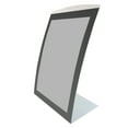 thumbnail image 1 of FixtureDisplays® 11 x 17 Sign Holder for Tabletop, with Magnetic Lens, Curved - Silver/Balck 19127-BLACK, 1 of 6