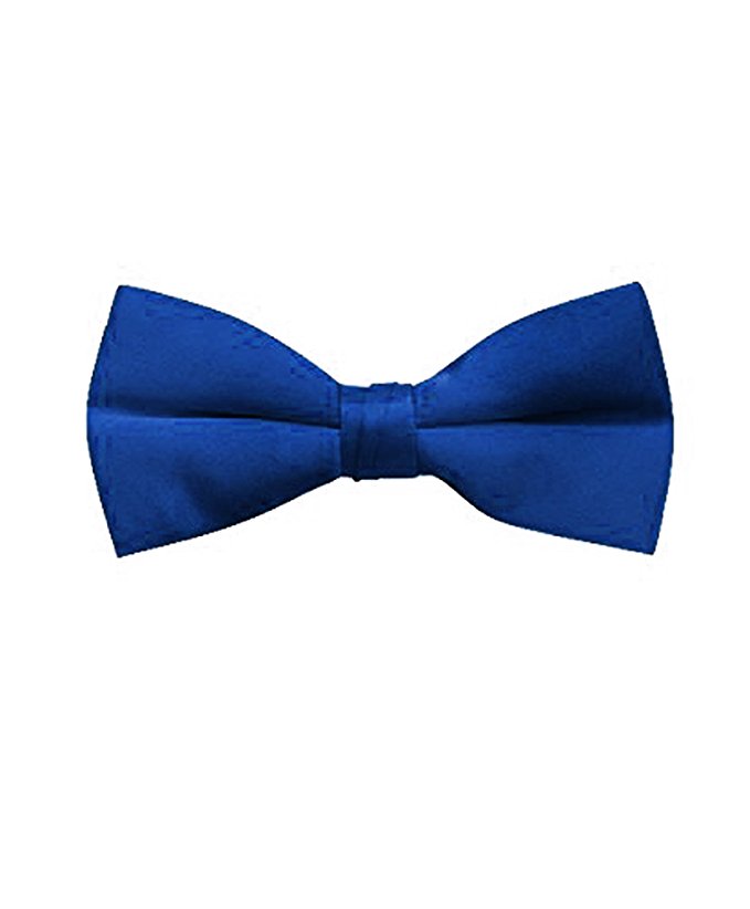Men's Solid Color Clip On Bow Tie