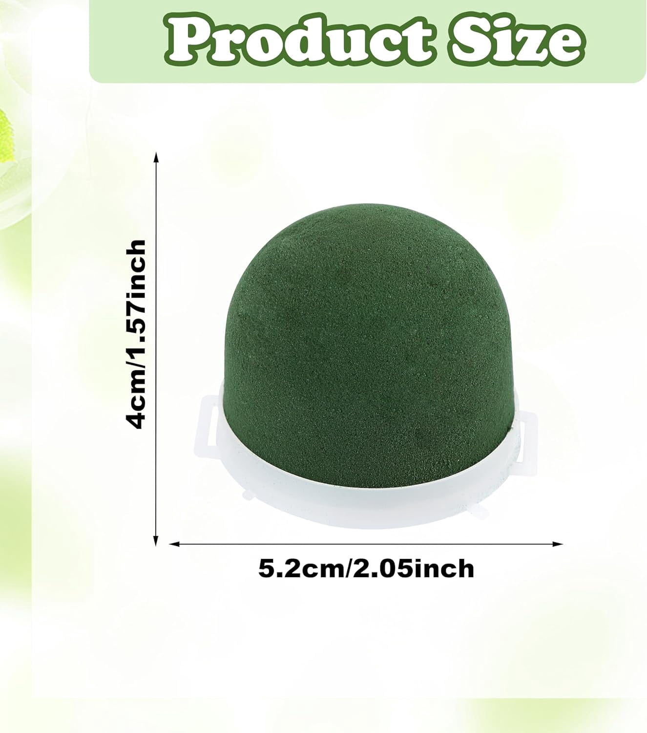 ABPETE 24 Pcs Mini Floral Foam Holders Set, Wet Green Foam for Fresh Flower Arrangements, Wedding, Wine Bottle Decor Supplies