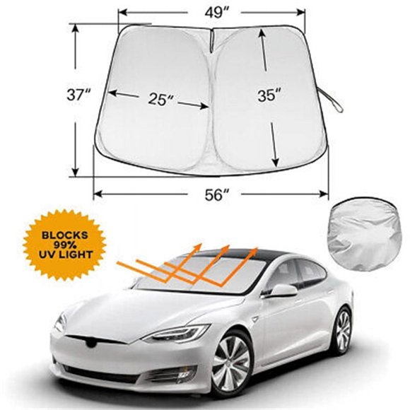 For Tesla Model 3 Y Car Windshield Sunshade Heat Block Cover Visor Car Accessories