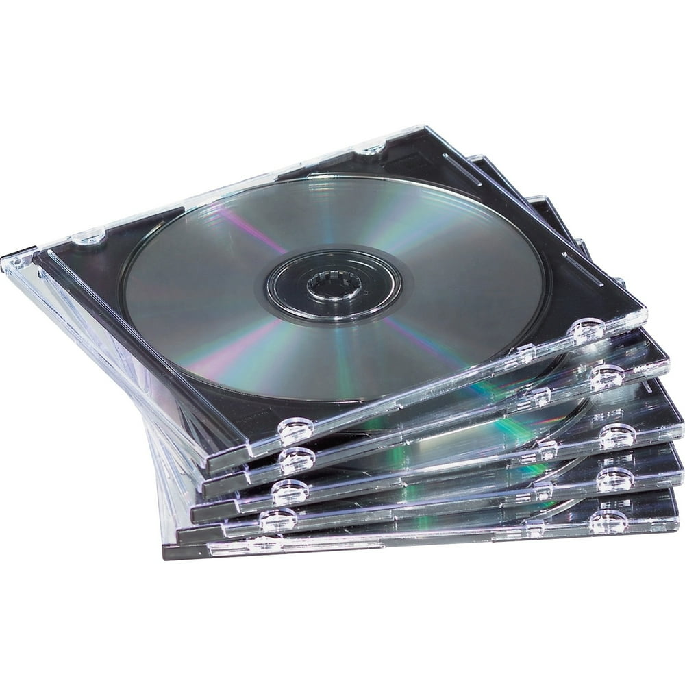 Slim Jewel Cases 100 / pack, Clear, Black