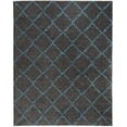 thumbnail image 3 of SAFAVIEH Arizona Wayra Geometric Diamonds Shag Area Rug, Grey/Turquoise, 9' x 12', 3 of 9