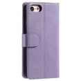 thumbnail image 3 of SaniMore for iPhone 7 / 8 / SE 2022 & 2020 PU Leather Case, Wallet Design with Card Slots Cash Pocket [Wrist Strap] Flip kickstand Full Body Protection Magnetic Closure Business TPU Shell, Purple, 3 of 9