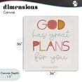thumbnail image 4 of Stupell Industries Traditional God's Plans For You Canvas Art, 36 x 36, by SD Graphics Studio, 4 of 8